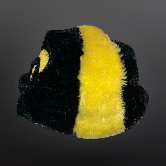 Forever Collectables NCAA Iowa Hawkeyes Dangle Fuzzy Earflap Pom Hat - Picture 2 of 6